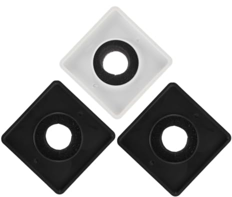 TEHAUX 3pcs Portable Abs Microphone Logo Station with Square Sponge Insert, Quick Attachment and Removal for Broadcast and Interview Microphone Prop Setups, Professional Visual Identity