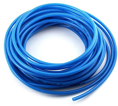 Pneumatik Polyurethan PUN Schlauch 5 meter Außen 6mm x Innen 4mm Blau Flexibel Druckluftschlauch Luft Treibstoff Öl