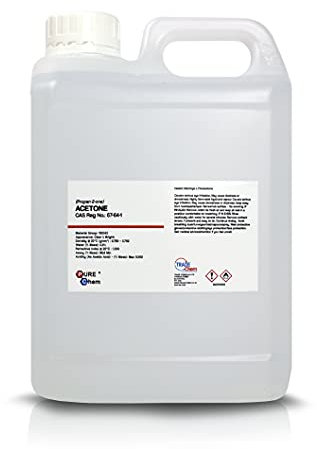 Pure Acetone - Acrylic Nail Remover Nail Polish Remover 99.8% (2L Jerry Container) Clear