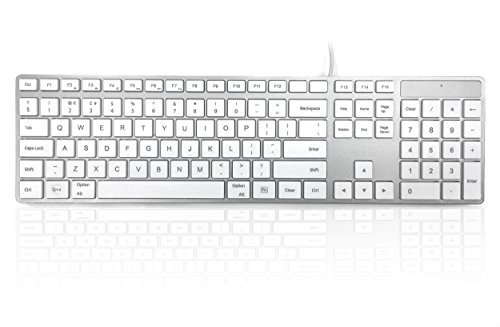 Accuratus 301 MAC – USB-Multimedia-Tastatur für Apple Mac mit quadratischen Tasten