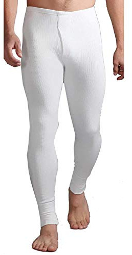 HEAT HOLDERS - Herren Winter Warm Gefüttert Baumwolle Innen Fleece Unterhose (XX-Large (42-44 Waist), White)
