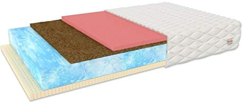 FDM Ergo Schaumstoffmatratze 180 x 200 cm Latex Kokos 22 Höhe Matratze Härtegrad H2/H3 Thermoplastischer Visco-Schaum Bio-Foam (Mittelweich/Mittelhart) Bezug Zweiseitig Abnehmbar Waschbar