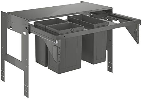 GROHE Blue Accessoires | Mülltrennsystem 90 cm - 8 l / 8 l / 11 l | grau | 40983000