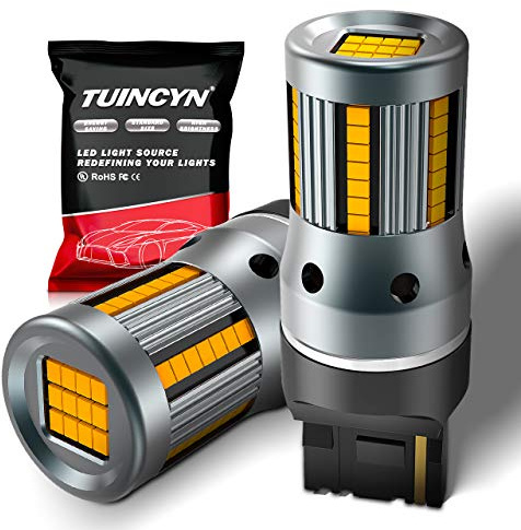 TUINCYN 7440 7440NA Bombilla LED CANBUS Libre Ámbar WY21W T20 Señal de giro Luz incorporada Resistencia de carga de alta velocidad de decodificación Anti Hyper Flash Código de error Intermitentes