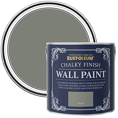 Rust-Oleum Light Green Wall and Ceiling Paint in a Chalky Matt Finish - Tea Leaf 2.5L