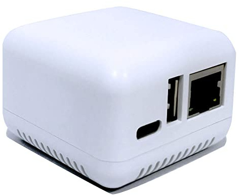 LOYALTY-SECU Network USB Print Server Adapter Supports 10/100Mbps Ethernet to USB 2.0 Printer LPR Windows 11 Printing (RJ45+Bluetooth+Bianca)