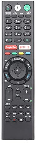 Télécommande Vocale RMF-TX310E Compatible avec Sony TV KD-43XF8096 KD-43XF7596 KD-43XE8099 KD-43XE8096 KD-43XE8088 KD-43XE8077 KD-43XE8005 Contrôleur Remplacement avec Boutons Google Play Netflix