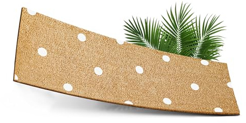 ElbFuchs® Felpudo Divertido 75x25 cm | Coco Natural Antideslizante – para Entrada (Puntos Blancos)