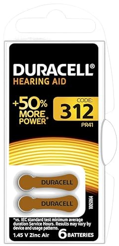 Batterij Duracell Hearing DA312 Ø7,9mm 180mAh 6 stuks