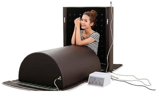 NeDLon Far Infrared Sauna Dome, 360 Degree Complete Coverage Personal Sauna Capsule with Pillow, Extra Large Professional Sauna with Infrared Mat with Tourmaline and Germanium Stones wwyy