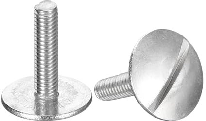 QUARKZMAN M3x12mm Vis à Tête Plate Fendue Extra Large, 5Pcs Boulons à Tête Ronde en Acier Inoxydable 304