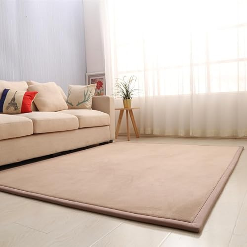 DSSHENGDS Tappeto in Velluto Corallo Morbido,Moderno, Lavabile, Perfetto per Yoga,Esercizio Fisico e Gattonare,Tappeto Salotto,Scendiletto per Bambini Tatami 2cm-I- 150 * 200cm