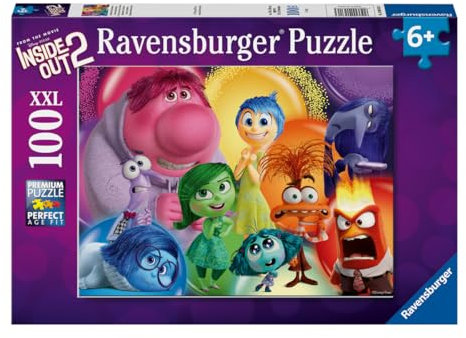 Ravensburger - Inside Out 2, Puzzle 100 Teile XXL, Puzzle Kinder 6 Jahre oder höher, Inside Out Figuren, 49 x 36 cm
