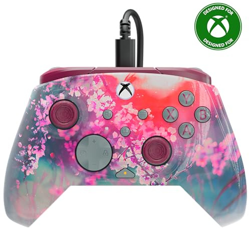 Turtle Beach Rematch Advanced Kyoto Bloom Manette de jeu filaire - Licence Xbox Series XS, Xbox One et PC avec Lenticulaire, multi-design, Boutons Programmables, Gâchettes et commandes audio