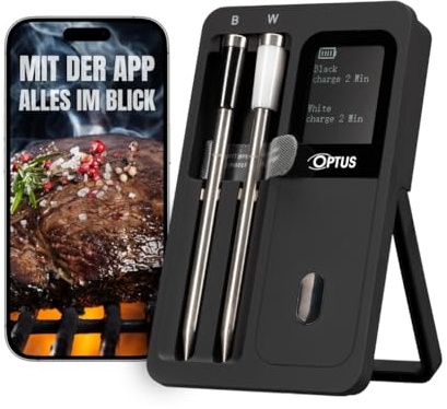 Optus Duo BF 40 Termómetro barbacoa Bluetooth con 2 sondas inalámbricas