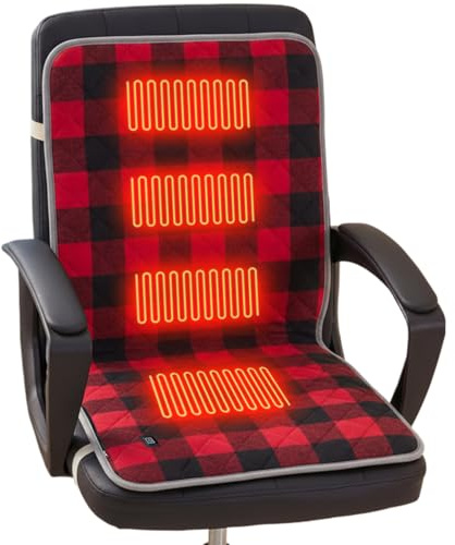 Lpoppcx Almohadilla Calefactable Para Camping - 3 Configuraciones de Temperatura Calentado por USB - Cojín de Asiento Portátil de Calentamiento Rápido,Para Camping, Barbacoa, Oficina, Apartamento,