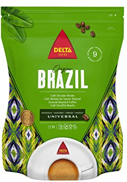 Delta Cafés Origen Brasil - Café Molido - Mezcla Aromática y Tropical - Dulce y Afrutado - 220 g