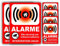 6 Autocollants Panneaux Alarme (120 x 90 mm = 2 + 60 x 45 mm = 4) en Vinyle imprimé + plastification Anti UV : Site sécurisé par Vidéosurveillance - Intervention 24h/24 - HRB