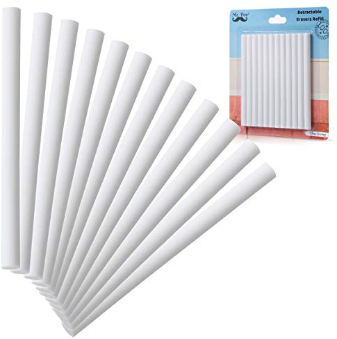 Mr. Pen- Eraser Refill, 12 Pack, Mr. Pen Mechanical Eraser Refills, Replacement for Retractable Erasers, Smudge-Free, Non-Toxic, Ideal for Artists, Students and Office Use