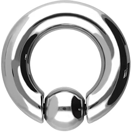 Treuheld® | Spring Loaded Klemmkugelring Piercing | BCR | Silber [05.] - 4.0 x 16 mm (Kugel: 8mm)