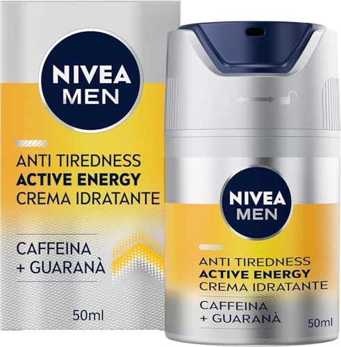 NIVEA MEN Skin Energy Feuchtigkeitsspendende Gesichtscreme im 3er Pack (3 x 50 ml), vitalisierende Gesichtscreme für Herren, energetisierende Gesichtscreme, angereichert mit 100% natürlichem Koffein
