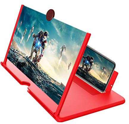 Lupa de Pantalla de Teléfono Móvil de 12 Pulgadas para Todos Los Teléfonos Inteligentes, Lupa de Pantalla con un Paño de Limpieza Exquisito.