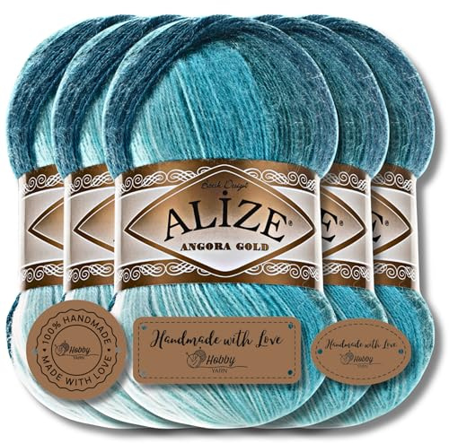 Alize Batik premium angora guld (1892)ull gradient stickgarn baby accenter tillbehör för stickade kläder