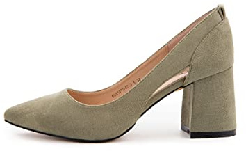 Rio Fiore Tacones, Zapatos de Tacón, 7 cm Tacón Bloque, Verde, Microfibra, DL H1877-0716-5-37 (Verde, 37 EU)