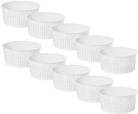 10 x Moldes para Queso 12,7x11 cm – Producción de Quesos Blandos Cuajados y Quesos Cilíndricos