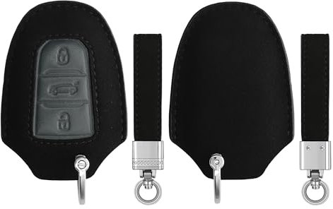 kwmobile Custodia Compatibile con Peugeot Citroen con 3 tasti Smartkey (Keyless Go) - Cover Chiavi Auto Protezione Copri Telecomando - Copri Chiave Copertura nero/grigio