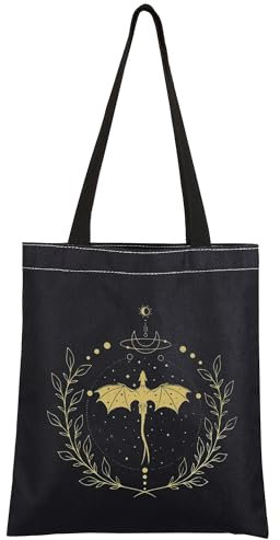 AKTAP Fourth Wing Merch Gift Fourth Wing Book Sleeve Empyrean Series Book Gift Dragon Rider Gift for Bookish Book Worm Pouch, Tragetasche mit 4 Flügeln, 21 cm x 16.5 cm x 1 cm, Tragetasche aus