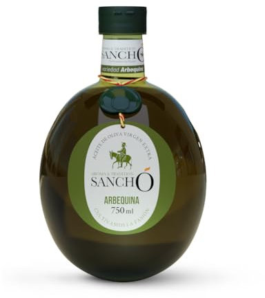 Aceite de Oliva Virgen Extra Arbequina Aromatico Frutal Primera Extracción en Frío AOVE SANCHO Origen España Pack Profesional 6 Botellas PET Alimentario Cocina Gourmet Hostelería Canal Horeca