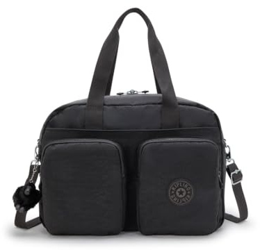 Kipling Cool Defea XL Umhängetasche aus recyceltem Polyester, 44 x 31,5 x 21 cm, 28 l, Schwarz