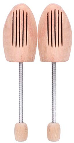 Jwthee 2 ensanchadores de zapatos, árbol de zapatos de madera, hormas antideformación para hombres, ensanchador de zapatos antiarrugas, árbol de botas para mujeres con columna de resorte (41 42)