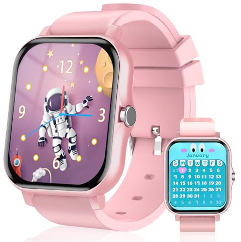 Montre Connectée Enfant Garcon Fille, Montre Intelligente Enfants 14 Jeux - Podomètre, Musique, Réveil, Moniteur Sommeil, 20+ Modes de Sport, Smartwatch Cadeau Fille Jouet 3 4 5 6 7 8 9 10 11 12 Ans