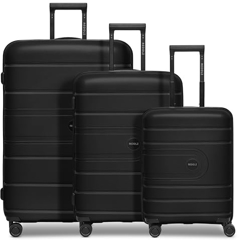 REDOLZ set valigie 3 pezzi espandibili rigide TSA 4 doppie ruote leggere viaggio bagaglio da stiva Essentials 11+