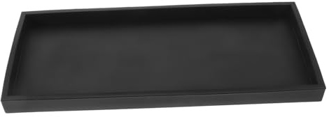 PartyKindom Bandeja De Tocador De Silicona Negra Tamaño Grande, Organizador De Joyas y Cosméticos, Resistente y Fácil De Limpiar, Para Baño, Cocina y Salón, Bandeja De Almacenamiento Multifuncional