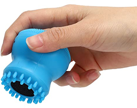 Dog Cat Bath Brush Rubber Soft Foaming Shower Scrubber with Shampoo Dispenser Bubble Food-Grade Comfortable Promote Blood Circulation Multifunctional Washable Easy to Clean Portable