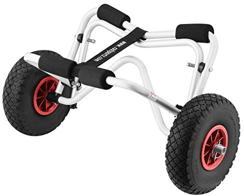 RAD Sportz Kayak Trolley Kayak Cart with Pneumatic Tires 150 LB Capacity Silver