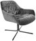 invicta INTERIOR Design Relax-Sessel Big Dutch grau Samt mit Armlehnen Retro Stil Bürostuhl Stuhl