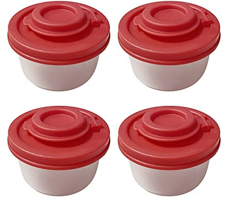 Backpacker's Salt & Pepper Shakers, Compact Spill Moisture Proof Mini Salt Shaker with Lid Camping Picnic Lunch Boxes Travel Spice Jar Seasoning Container Pourer (C, 4PC)