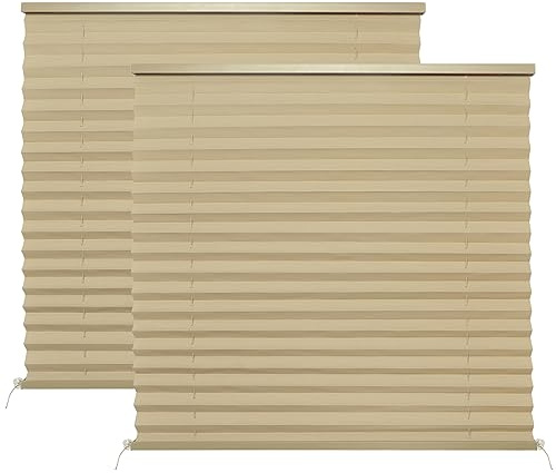 NOVINO RV Blinds Pleated Shades, RV Blinds Shade 26 W x 24 L, RV Window Shade Shutters for RV Camper Travel Trailers-2 Pack