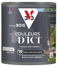 V33 Peinture Bois Couleurs d'ICI - Bleu encré - 0,5L