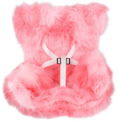 Asiento Coche Muñecas, Asiento Seguridad Peluche con Clip Ventilación para Muñecas 17cm Sofá Juguete Elegante Decoración para Autos Decoración Hogar Exhibidor Escritorio (Rosa Blanco)