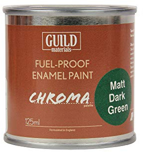 Gloss Enamel Fuel-Proof Paint Chroma (125ml Tin) (Matt Dark Green)