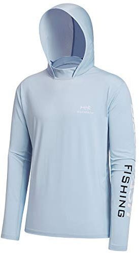BASSDASH UPF 50+ UV-solskydd för män Långärmad Performance Fishing Hoodie Huvtröjor