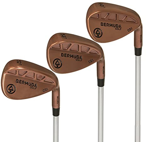 Bermuda Premium Golf Wedge Set for Men - 52 56 60 Degree Golf Wedges - Cavity Back Design with Full Face Milling for More Spin and Control