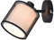 Trio Leuchten Wandspot Burton 811400132, Metall Schwarz matt, Schirm Stoff weiß, exkl. 1x E14