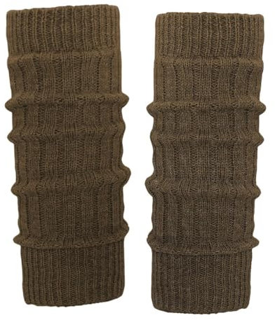 Soul-Cats Bein Stulpen mit Bündchen Grobstrick Beinwärmer klassisch, Farbe: braun
