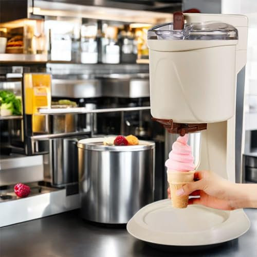 WDDEYYDS Ice Cream Maker ice cream maker dispenser machine With Mixing Paddle Simple One Push Operation soft serve ice cream Mixture Machine For DIY Kitchen Fast